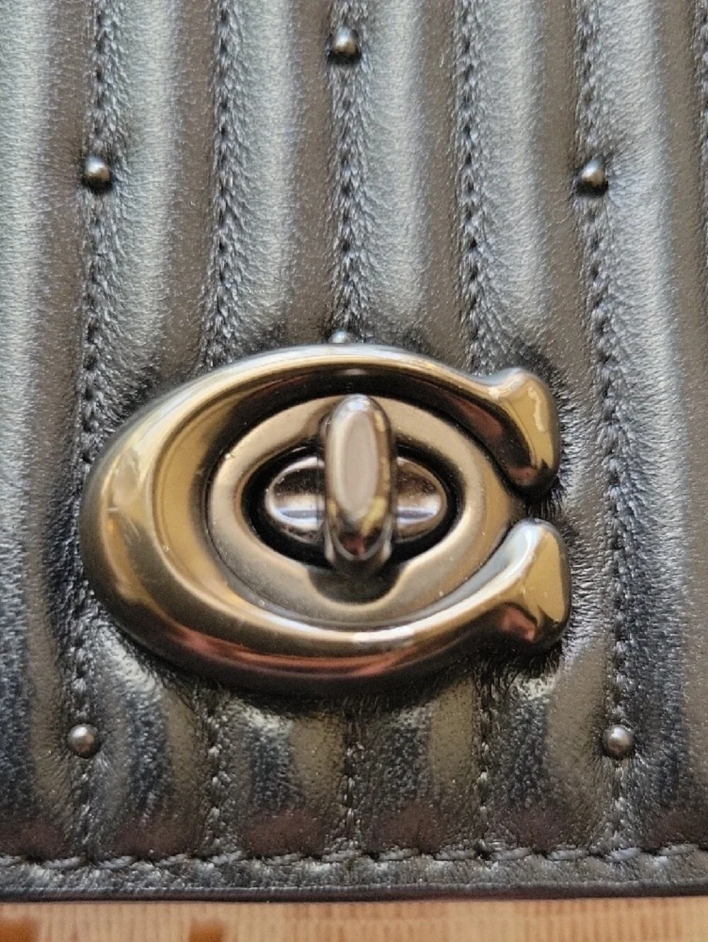 COACH Black Quilted Crossbody Detachable Chain / Convertible